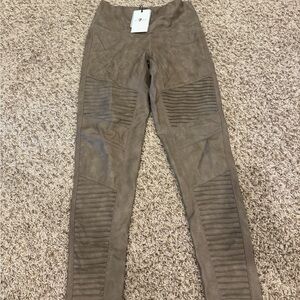 7 For All Mankind Moto Brown Leggings